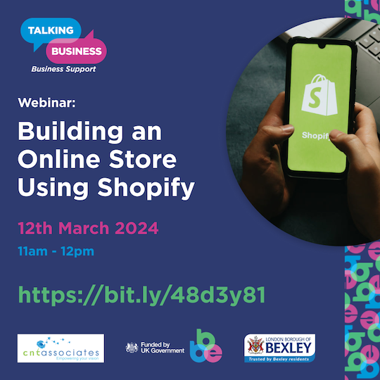Free webinar on Building an Online Store Using Shopify in London Borough of Bexley