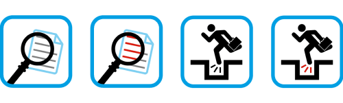 Fortis audit, gap analysis icons - before and after