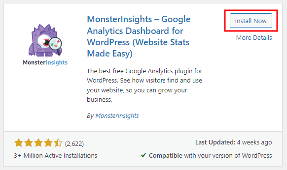 Install MonsterInsights